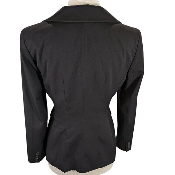 Anne Klein Blazer Womens 4 Brown 2 Button Career Capsule Business Dark Academia - Picture 3 of 12